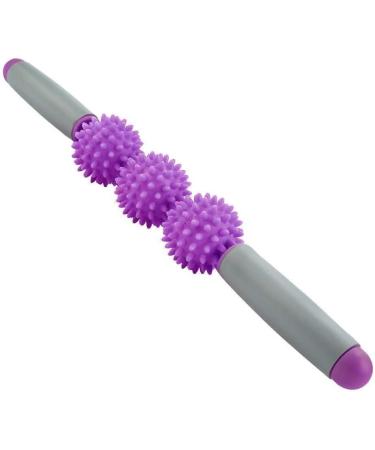 Dingln Yoga Stick & Muscle Roller - Spiky Ball for Back Arms Shoulders & Legs (Purple) | International Shipping Available - Buy Online on GoSupps.com