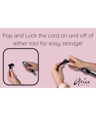 Aria Beauty Pop N Lock Interchangeable Straightener & Curling Iron Set - Dual Voltage Ionic Technology 360 Swivel Cord - Perfect for International Shipping - Buy Online on GoSupps.com