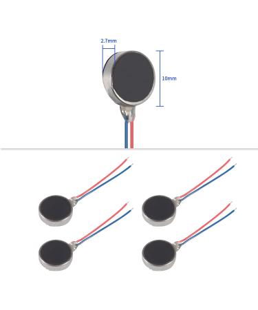 17PCS 10x2.7mm Mini Vibration Motors 1027 DC 3V Micro Mini Tiny Flat Coin Button-Type Vibrating Motors with Two Wires for Mobile Cell Phone Pager Tablet Household Appliances 10mmx2.7mm - Buy Online on GoSupps.com