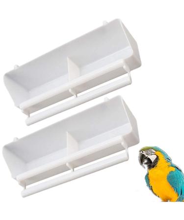 Vinnykud Futtern itching water cage cage bird feeder automatic bird's house bird feeder bird feed box hanging bowls plastic water space beverage owner bird cage for birds 2 pieces 21 5 6.5cm 2 pieces