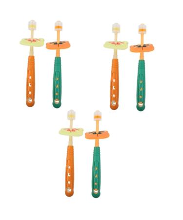 Homsfou 6 Stk Baby toothbrush Baby toothbrushes made of silicone baby toothbrush from 12 months baby toothbrush 6 to 12 months Insulation toothbrush made of silicone tools pebble gel child manual (1 Pack)