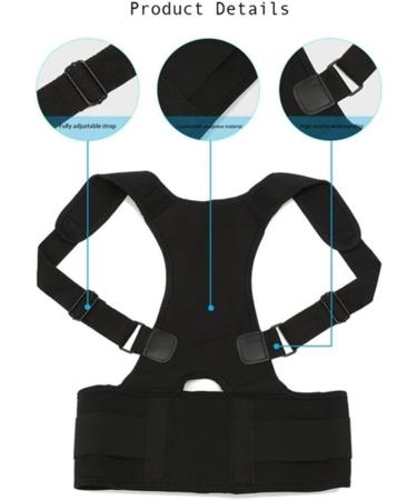YMGSCC Adjustable Magnetic Posture Back Support Corrector Belt Band Brace Shoulder Lumbar Strap(M) Medium B - Buy Online on GoSupps.com