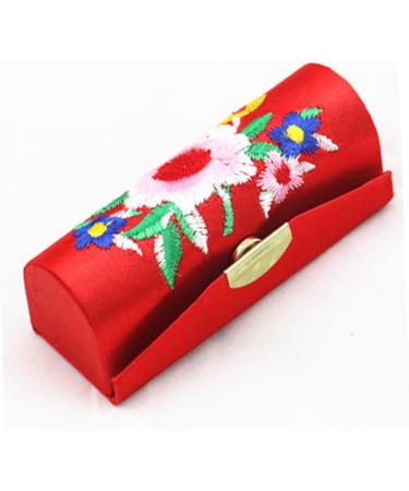 Zerodeko 3pcs Lipstick Organizer Lipstick Gift Holder Lipstick case Mirror Stand Blue Wallet Mirror Brackets Embroidered Makeup Box - Buy Online on GoSupps.com