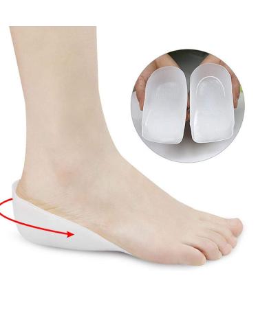 Washable Reusable Height Lifting Heel Pads U Shaped Heel Cup Height Increase Foot Insole Cushion Taller Insert Gel Heel Socks With Heel Cover