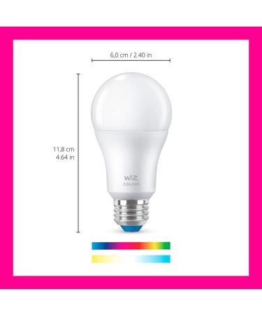 WiZ Connected Color 60W A19 Smart WiFi Light Bulb - 16 Million Colors - Alexa & Google Home Compatible - No Hub Needed - 1 Pack - Buy Online on GoSupps.com