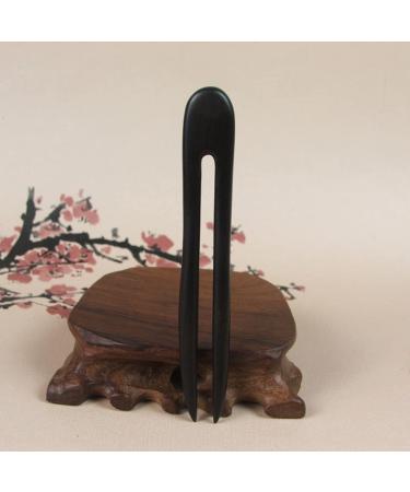 Anawakia Handmade Wooden Hairpin - Hollow Out Hair Fork for Women (Black) | Unique Hair Accessories for International Shipping - Buy Online on GoSupps.com