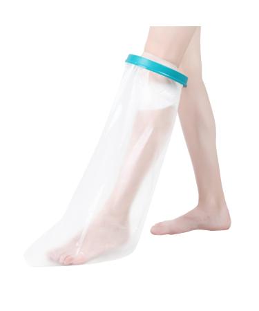 Fasola Cast Cover Leg for Shower Waterproof Plaster Dressing Protector for Broken Toe Ankle Foot Wound Burns Reusable Leg Cast Bag Keep Wounds & Bandage Dry - L L Waterproof