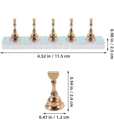 Beavorty 1 Set Acrylic Nail Display Stand Nail Practice Holder Magnetic Nail Practice Stand Fingernail Diy Nail Stand for False Nail Manicure Tool Salon Use Golden - Buy Online on GoSupps.com