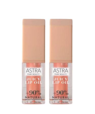 Astra Astra Pure Beauty Juice Lip Oil Lip Gloss (01 Peach 2 Units)