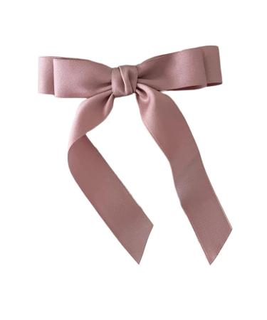 xbiez Braids Hair Clip for Hot Girl Long Ribbon Layered Bowknot Shape Hair Barrettes Ponytail Hair Barrettes for Teens Girl Pink