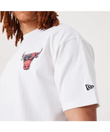 Shop New Era Oversized Distressed Shirt - NBA Chicago Bulls M White | International Shipping Available - Buy Online on GoSupps.com