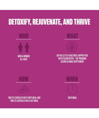 Buy Colon Revive Extra Strength - #1 Rated Colon Cleanse & Detox Supplement for Digestive Support Bloating & Constipation Relief - 60 Pills - Buy Online on GoSupps.com