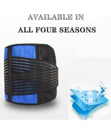 Adjustable Neoprene Back Support Belt for Pain Relief | Lumbar Support Waist Belt - Blue (XXXXL) - Buy Online on GoSupps.com