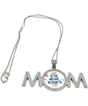 OralGos Sublimation Necklace - Unique Mom Pattern Heat Transfer Clavicle Chain Jewelry for Mother's Day - Perfect Gift! - Buy Online on GoSupps.com