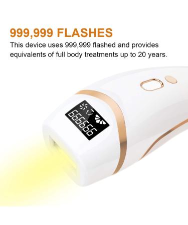 Huieter IPL Hair Removal Device - 999,999 Flashes, Permanent & Painless Laser Hair Remover for Men and Women, Facial Legs Arms Armpits Body, At-Home Use - White - Buy Online on GoSupps.com