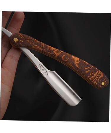 Frcolor Stainless Steel Razor Holder - Durable Folding Blade & Hairdressing Tool for Men | Scratch-Resistant Wood Design - Buy Online on GoSupps.com