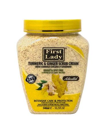 First Lady Activated Turmeric & Ginger Peeling Cream 540 ml Brighten and Spot-Free Face & Body - Buy Online on GoSupps.com