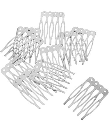 20 Piece 5 Teeth DIY Metal Wire Hair Clip Bridal Wedding Veil Comb - Fashion Accessory - Buy Online on GoSupps.com