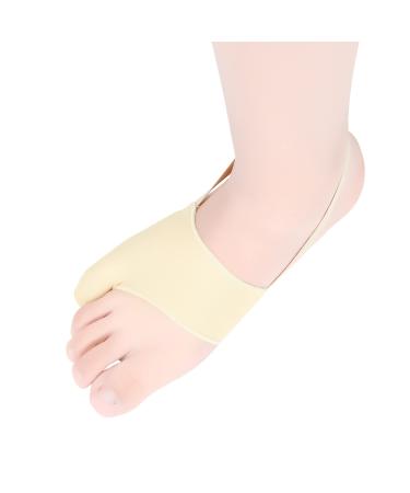 DYKOOK Tailors Bunion Corrector 1Pair Bunionette Sleeves Built-in Gel Pads Silicone Cover Guard with Non-Slip Strap to Relief Bunion Pinky Toe Pain, Straighten Bunionette,Overlapping Toe (Large) Beige L