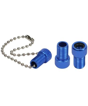 Flintronic brass adapter 3 pieces of bicycle valve adapter made of brass bicycle auto-style valve adapter valve adapter bicycle auto-style with sealing ring blue blue-3 piece