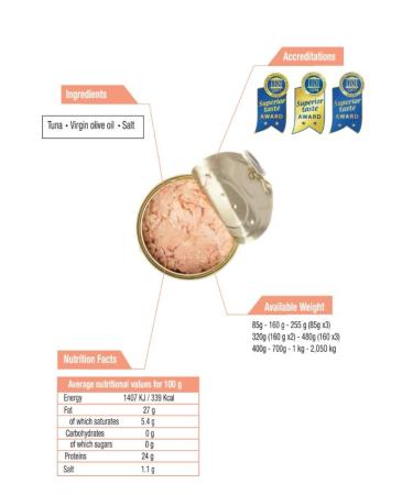 Premium 10x160g Whole Tuna in Native Olive Oil from Tunisia | 100% Natural | Juicy & Delicate Flavor - Buy Online on GoSupps.com