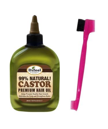 G n rique Premium natural castor oil hair oil 7.1 oz/210 ml + RED by Kiss: 3-in-1 edge fixative