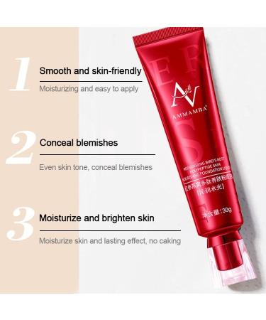 Red Ginseng Bird's Nest Concealer Liquid Foundation - Long-lasting Moisturizing Non-makeup Concealer (01 Natural Color) - Buy Online on GoSupps.com