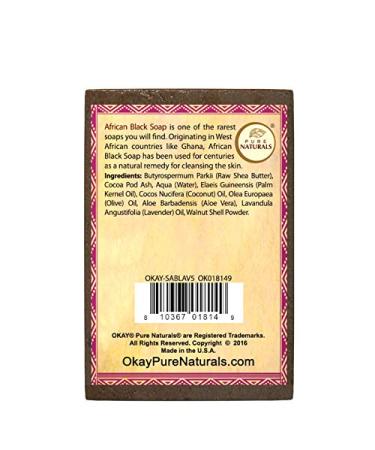 OKAY African Black Soap Lavender - 5.5oz (156g) | Natural Skincare for All Skin Types - Shop Internationally - Buy Online on GoSupps.com