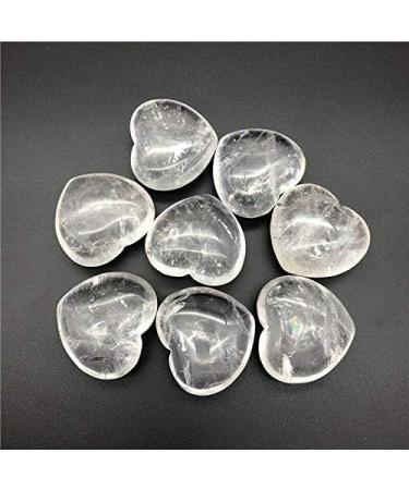 1pc Natural White Quartz Heart Shaped Crystal Palm Stones Specimen Gifts Natural Quartz Crystals Chakra Reiki Balancing - Buy Online on GoSupps.com