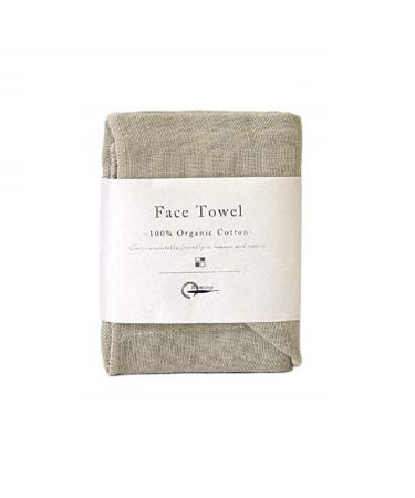 IPPINKA Nawrap Organic Cotton Face Towel  Durable  Absorbent and Quick-Dry  Green 1 Face