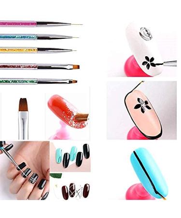 Nail Art Brush Set | Professional Manicure & Liner Brushes for Perfect Nail Art | International Shipping Available - Buy Online on GoSupps.com