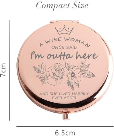 Rose Gold Travel Makeup Mirror - Retirement Gift for Wise Women, Coworkers, Teachers, Bosses, Nurses, Lawyers, Social Workers, and Leaders - Buy Online on GoSupps.com