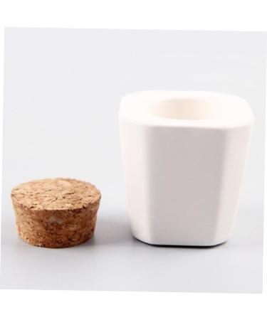 FRCOLOR Set of 2 Nail Art Cup Else Verw Mix Nail Powder Cup Mini Dappen Dish Nail Art Liquid Cup Nail Art Cup Made of Crystal Conical Manicure Tools Bottle Made of Cork White - Buy Online on GoSupps.com