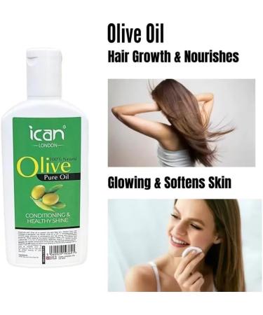 ican London Natural Olive Oil For Hair & skin 100ml - Buy Online on GoSupps.com