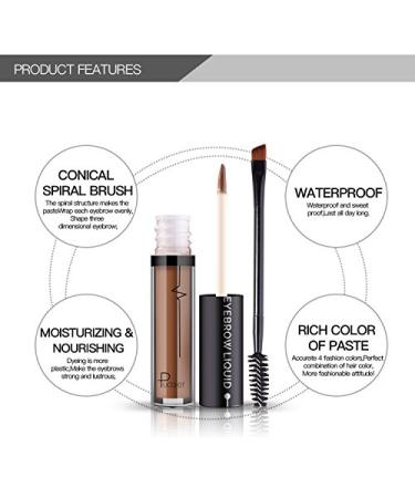 Waterproof Long Lasting Eyebrow Cream Gel - #3 Eyebrow Tinting with Brush | Fade-Resistant Liquid Formula for Perfect Brows - Buy Online on GoSupps.com