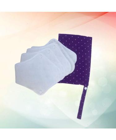 SUPVOX Reusable Sanitary Napkins - Washable Charcoal Absorbency Layer Travel Pouches - 5pcs for Women & Ladies - Buy Online on GoSupps.com