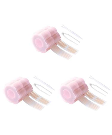 FRCOLOR 3 Sets Double Eyelid Sticker Eye Lids Strips Lace Eyelid Stickers Invisible Eye Strip Eye Lift Stickers Eyelid Tape for Eyelid Lifter Strips Hooded Adhesive Strip Accessories 2.5x0.35cmx3pcs Pinkx3pcs