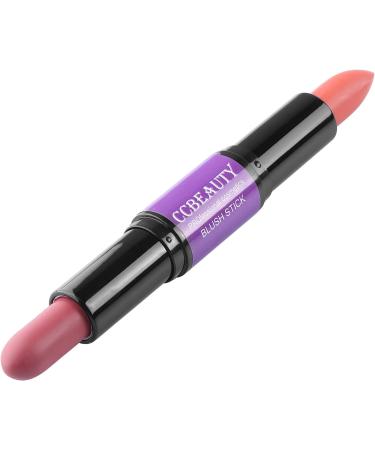 CCbeauty Dual-Ended Cream Blush Stick Blusher - Peach/Mauve Shade | Cheek & Lip Tint 2-in-1 Face Blushing Duo Stick for Smooth Matte & Dewy Finish - Lightweight & Buildable Color | 1 Pack - Buy Online on GoSupps.com