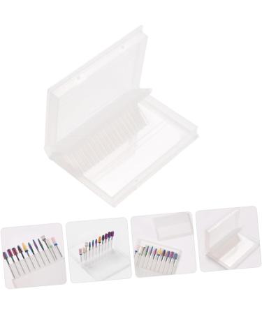 Healeved Nail Bits Storage Container Nail Drill Nail Bit Storage Container Nail Bit Holder Multi-hole Nail Bits Stand Multi-hole Nail Bits Holder Porous Plastic Storage Rack Clamshell - Buy Online on GoSupps.com