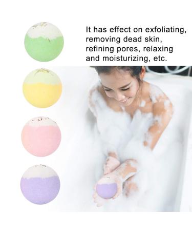 4PC Handmade Bath Bombs Set | Dried Flower & Essential Oil | Moisturizing & Whitening | Ideal Gift for Children Women & Girls - Buy Online on GoSupps.com