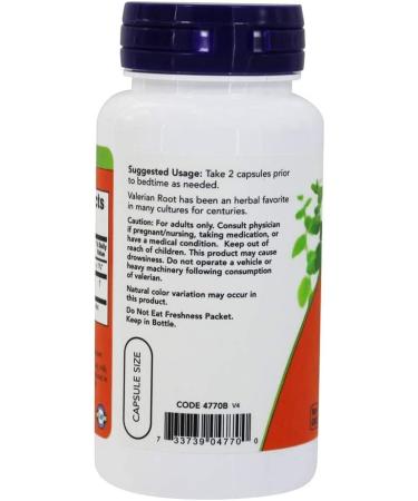 Now Foods Valerian Root 500 mg - 100 Veg Capsules for Relaxation & Sleep - Buy Online on GoSupps.com