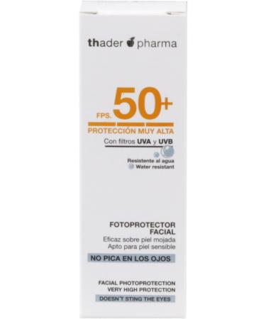  Thader Th Pharma Thader Th Pharma Photoprotective Face Cream highly water-resistant and non-stinging to the eyes SPF 50+ 50 ml - Buy Online on GoSupps.com