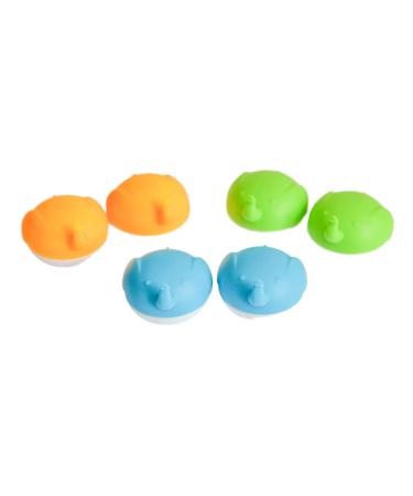 Fun and Cute Elephant Contact Lens Storage Soaking Container - 3 Pack Orange by SPORTS WORLD VISION