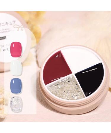 4 Colors Nail Repair Care Base Coat Soak Off Solid Canned Cream UV LED Varnish Gel Jelly Painting Gel Nail Gel Polish - (Color: 9)