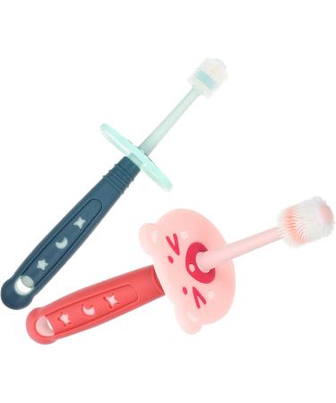 Gatuida 8 Pcs Baby Toothbrush Set with Clean Pebbles & 1 Straw Cup - Perfect Child Mouthpiece for Oral Care - Buy Online on GoSupps.com