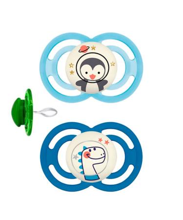 MAM Baby Products Perfect Night Pacifier luminous 16 + months // Pack of 2 // incl. sterilization transport box