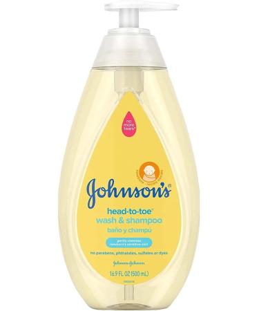 Johnson's Baby Head-To-Toe Wash & Shampoo 16.9 fl oz Pump (500ml) - 2 Pack - Buy Online on GoSupps.com