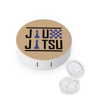 Jiu-Jitsu Chess Contact Lens Travel Kit Portable Cute Contact Box with Mirror for Daily Outdoor