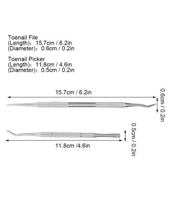 Professional Toenail Correction Tool Set - Steel Nail Corrector Voter & File for Perfect Toenails - Buy Online on GoSupps.com
