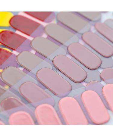 Glam Gelz Nail Sticker Sarafine Nail Strips - Peel and Stick Nail Polish Gel Nail Stickers Semi Cured Nail Art Stickers for Gel Nails French Stickers for Nails Full Nail Wraps (5PCS-A) - Buy Online on GoSupps.com